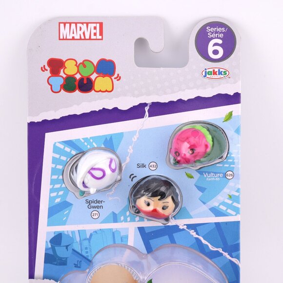 Marvel Tsum Tsum Spiderman, Spider Gwen, Vulture Series 6 Collectible Figures - Picture 4 of 5